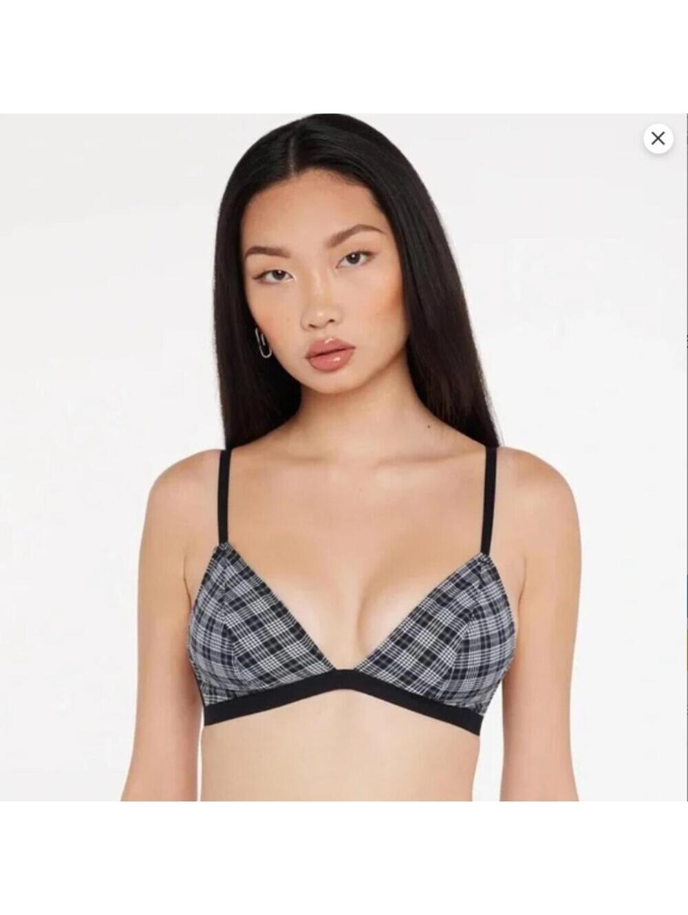 NWT SAVAGE FENTY Remixed Plaid Triangle Bra XL